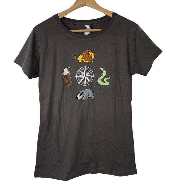 Harry Potter Cartoon Hogwarts Houses T-Shirt - Picture 1 of 5